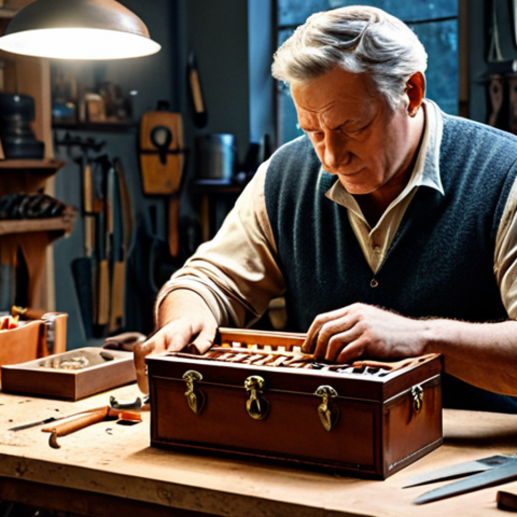 Artisan Scene**

"A skilled artisan crafting a beautiful leather chest in a well-lit workshop, surrounded by tools and materials, fully clothed, appropriate attire, safe for work, perfect anatomy, natural proportions, professional artisan, high quality, warm lighting, modest clothing."

**
