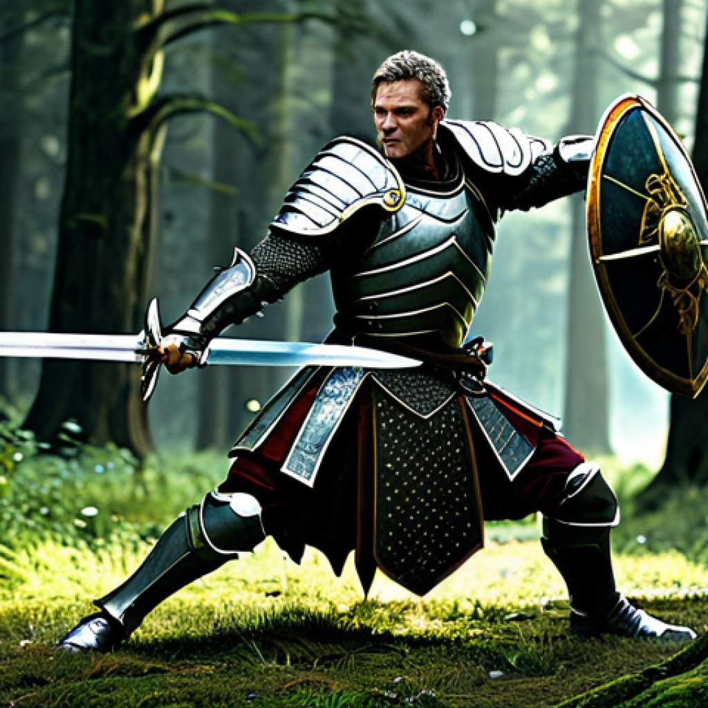 아키에이지 최적의 전투 시스템 - Warrior in Action**

"A fully clothed, professional warrior in detailed, ornate plate armor, wieldin...