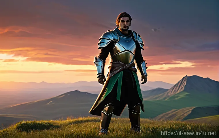 아키에이지 최적화 설정 방법 - **Prompt:** "A dynamic fantasy warrior, clad in light, practical, and stylish full-body armor (such ...