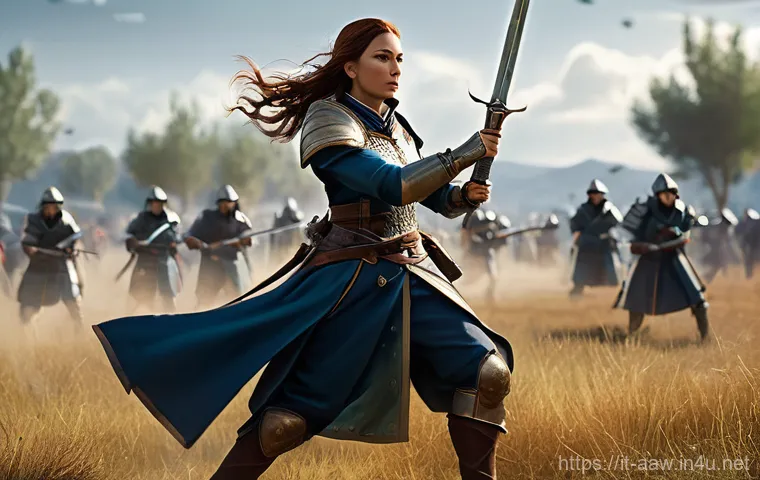 아키에이지 최적화 설정 방법 - **Prompt:** "A dynamic fantasy warrior, clad in light, practical, and stylish full-body armor (such ...