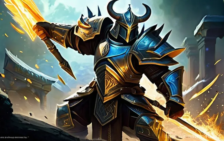 아키에이지 클래스 추천 - **A Stalwart Abolisher Tank in the Thick of Battle**
    A heavily armored male Abolisher stands fir...