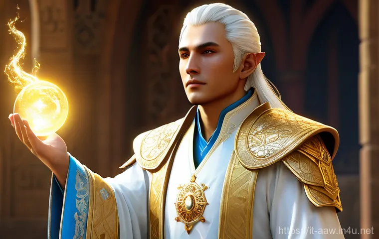 아키에이지 상위 직업 가이드 - The Explosive Spellsinger**
"A dynamic, mid-shot image of a female Spellsinger character from ArcheA...