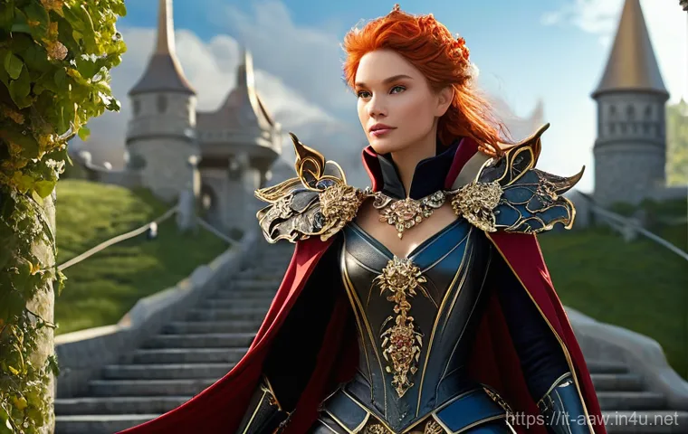 아키에이지 패션 아이템 수집 - **Prompt: Guild Gathering - A Tapestry of Styles**
    A diverse group of three adventurers (two mal...