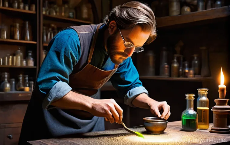 아키에이지 생활 기술 레벨업 - **Prompt:** A serene and prosperous ArcheAge farm at sunrise. A female farmer in her late 20s, with ...