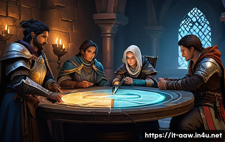 아키에이지 PvE 상위권 콘텐츠 - **Prompt:** A highly detailed, realistic fantasy image depicting a determined male warrior, armored ...