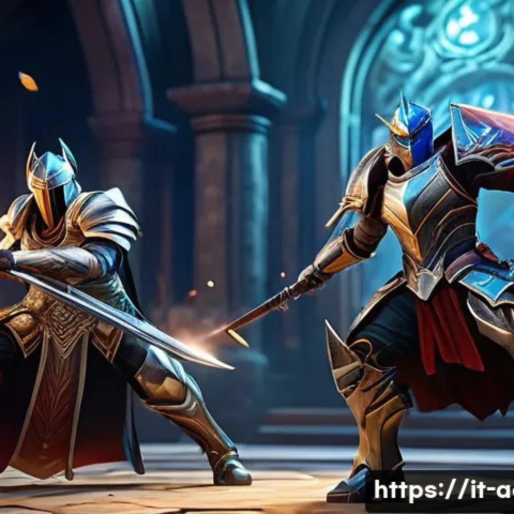 아키에이지 신규 콘텐츠 추천 - A dynamic PvP arena scene in a fantasy MMORPG setting, showcasing a coordinated team battle with div...