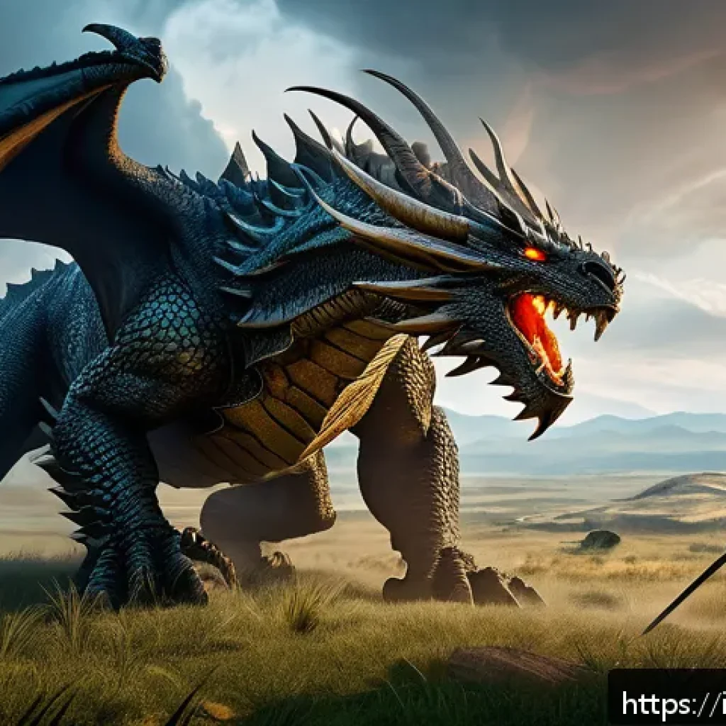 아키에이지 레이드 보스 위치 - A detailed fantasy battle scene set in the plains near Morpheus in Nuia, featuring a massive Stone D...