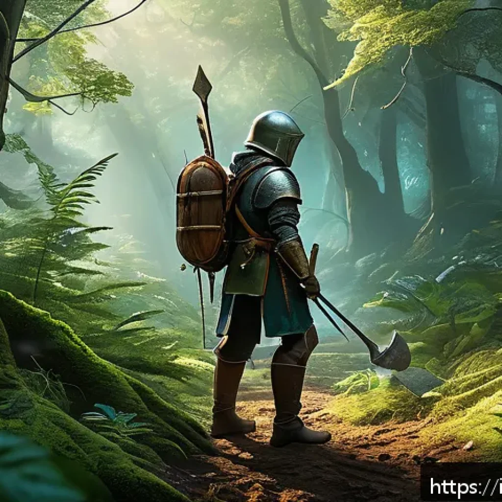아키에이지 생활 스킬 효율 높이기 - A detailed fantasy landscape showing a skilled adventurer gathering rare crafting materials in a sec...